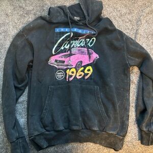 Vintage Black ‘slightly acid-washed’ Camaro Hoodie
